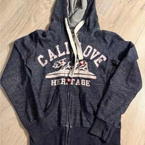 Reflex Navy and White Graphic Hoodie